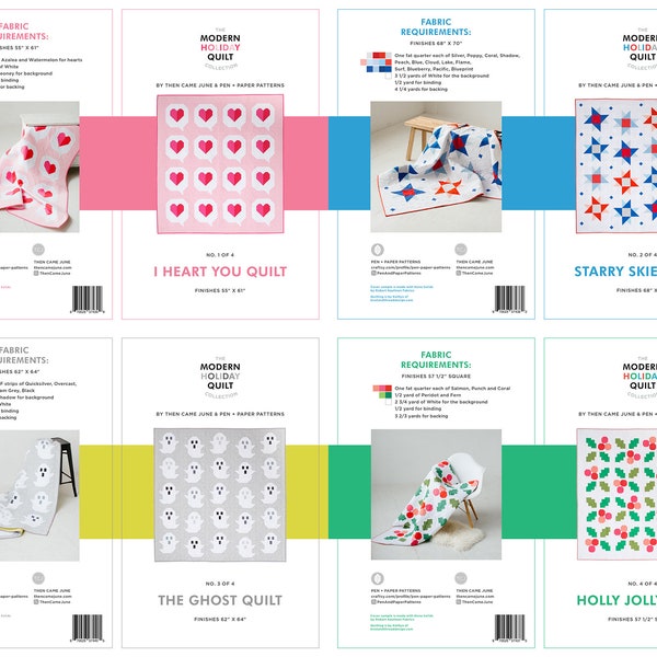 Modern Holiday Quilt Collection Bundle