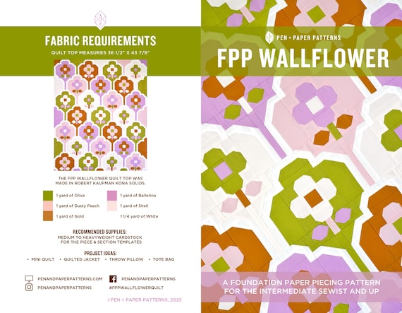 PDF Mini Wallflower FPP Pattern