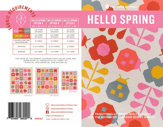 PDF Hello Spring Quilt Pattern