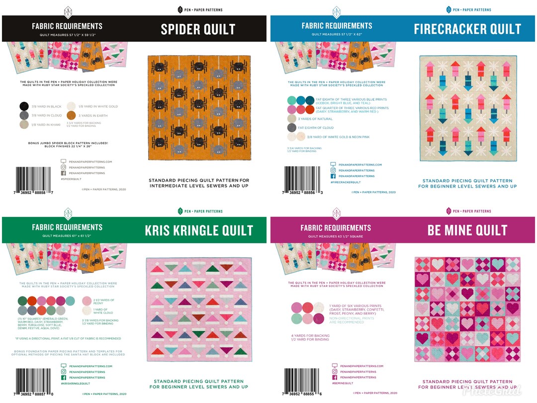 PDF Holiday Pattern Collection - Etsy