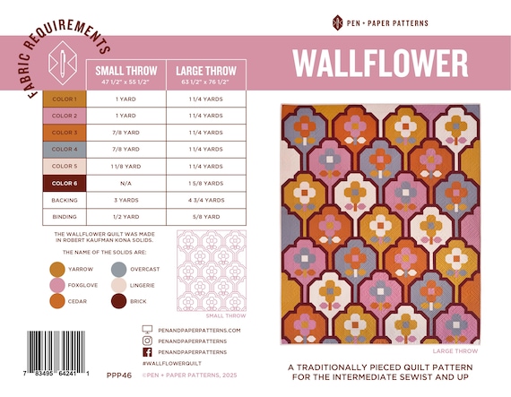 PDF Wallflower Quilt Pattern