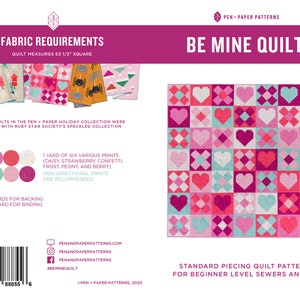 PDF Be Mine Quilt Pattern