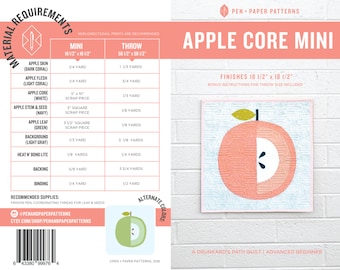 PDF Apple Core Mini Quilt Pattern