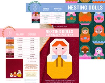 PDF Bundle - Nesting Dolls Quilt + Expansion Patterns