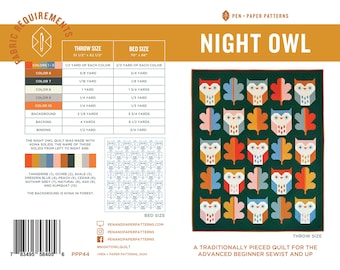 PDF Night Owl Quilt Pattern