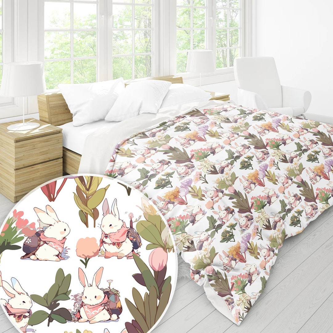 3D Moon Petals Bunny 5913 Kayomi Harai Bedding Bed Pillowcases Quilt Cover Duvet Cover