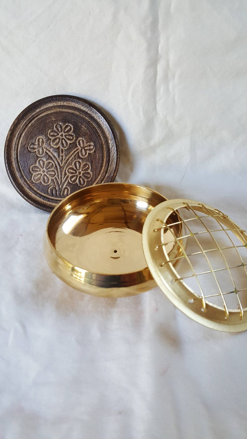 Brass Screen Charcoal Burner 3 diameter Incense Burner Etsy