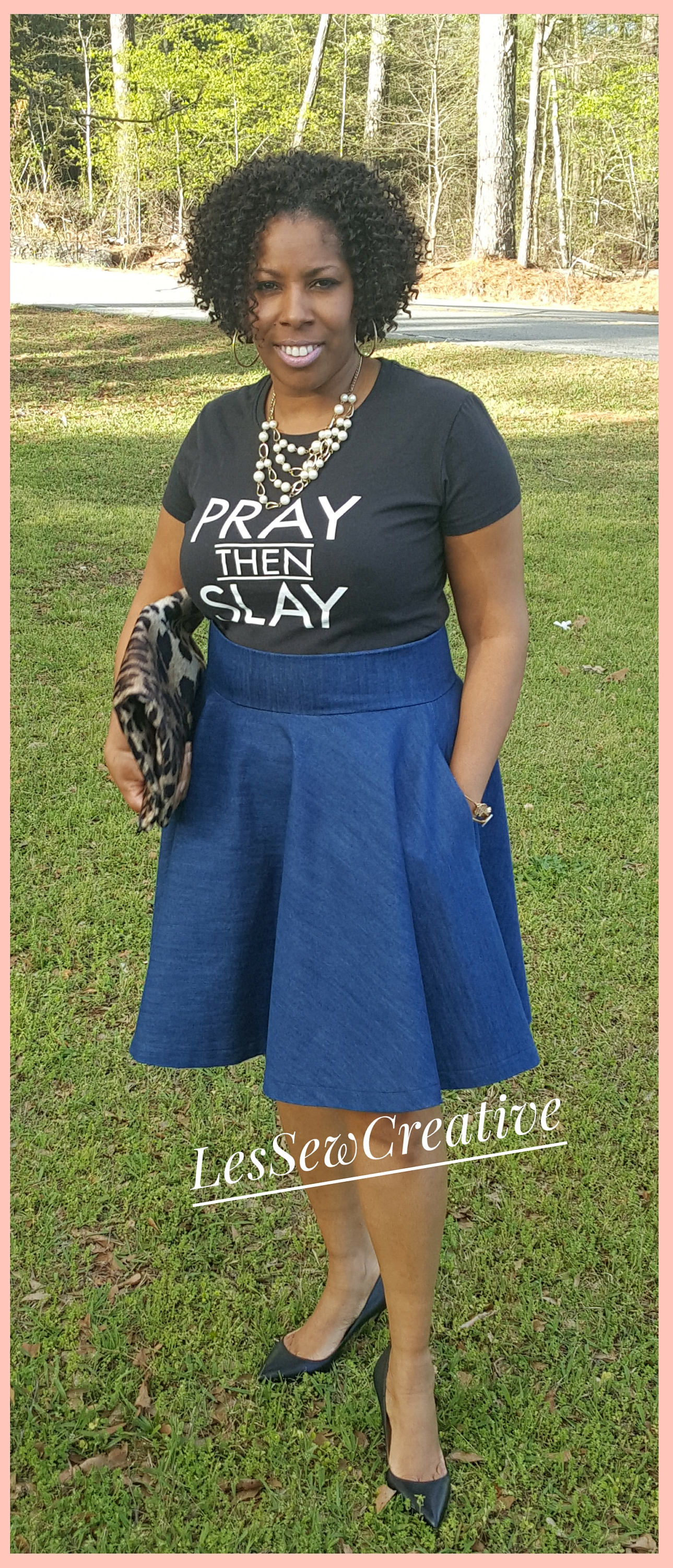 Circle Long Denim Skirt Clearance, 52 