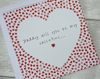 Daddy Valentines Card, Valentines Day Card for Dad, Happy Valentines Card for Him, Daddy Valentines card,  Elegant Fancies