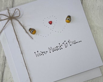 Meant To Bee Valentine's Day Love Card, Valentine's Day Bee Card for Him, Valentine's Day Bee Card for Her  Elegant Fancies
