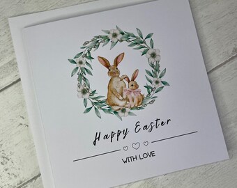 Happy Easter Card, Luxury Happy Easter Bunny Card, Easter Bunny Cards, Easter Card, Easter Gift, Easter decorations, Elegant Fancies