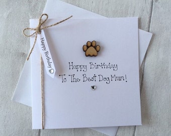 Handcrafted Birthday Card From The Dog, Funny Dog Mum Card, Birthday Card For Dog Owner, Pet Humour Card by Elegant Fancies