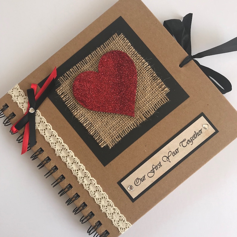 Our First Year Together Scrapbook Wedding Gift Valentines Etsy