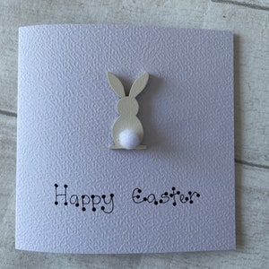 Happy Easter Bunny Greeting Card Pack, Set of 4 Handcrafted Easter Bunny Cards, Elegant Fancies image 9