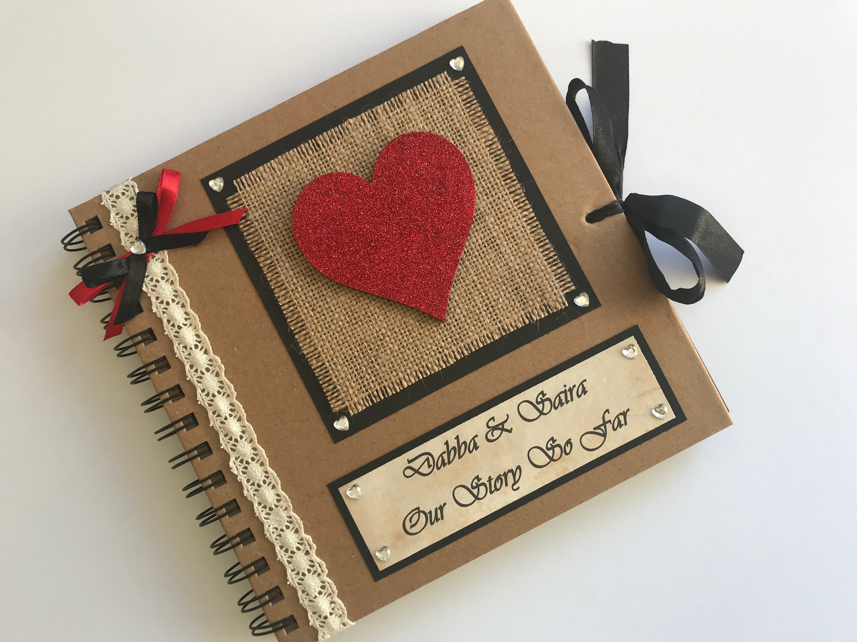 Small Photo Book, Valentines Scrapbook, Gift for Boyfriend, for Girlfriend,  Couple Scrapbook Album 