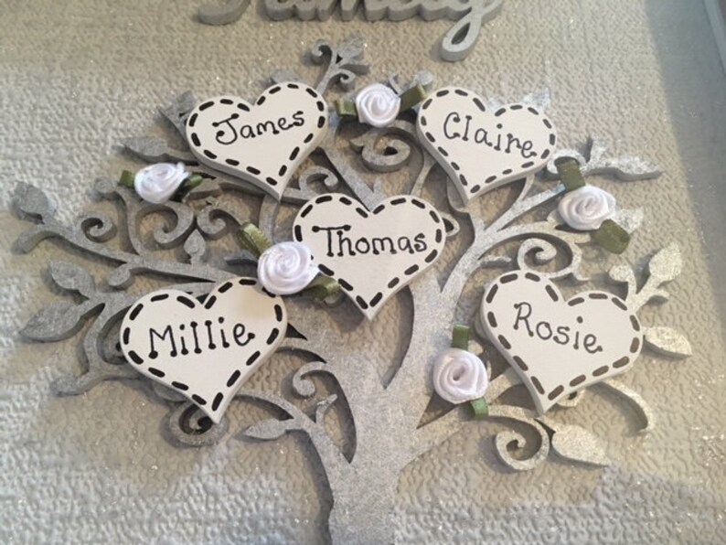 Personalised Silver Family Tree Frame Picture Frame Perfect Etsy