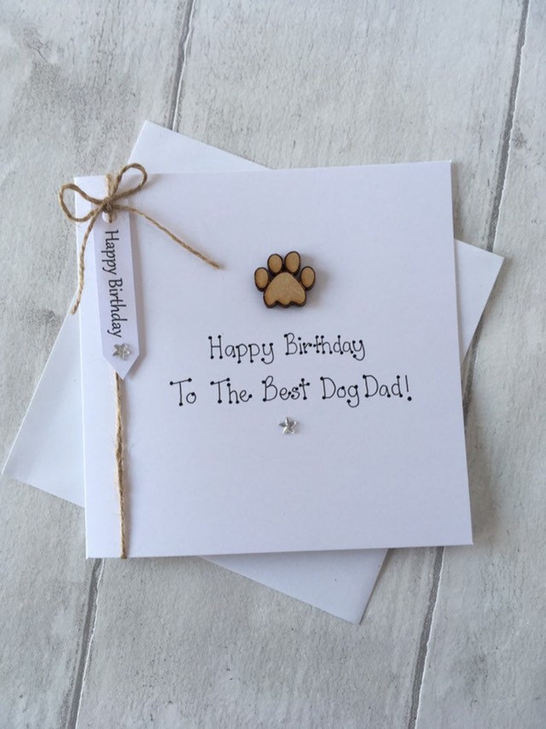 Handcrafted Birthday Card From the Dog Funny Dog Dad Card | Etsy