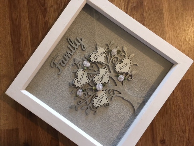 Personalised Silver Family Tree Frame Picture Frame Perfect Etsy
