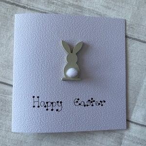 Happy Easter Bunny Greeting Card Pack, Set of 4 Handcrafted Easter Bunny Cards, Elegant Fancies image 7