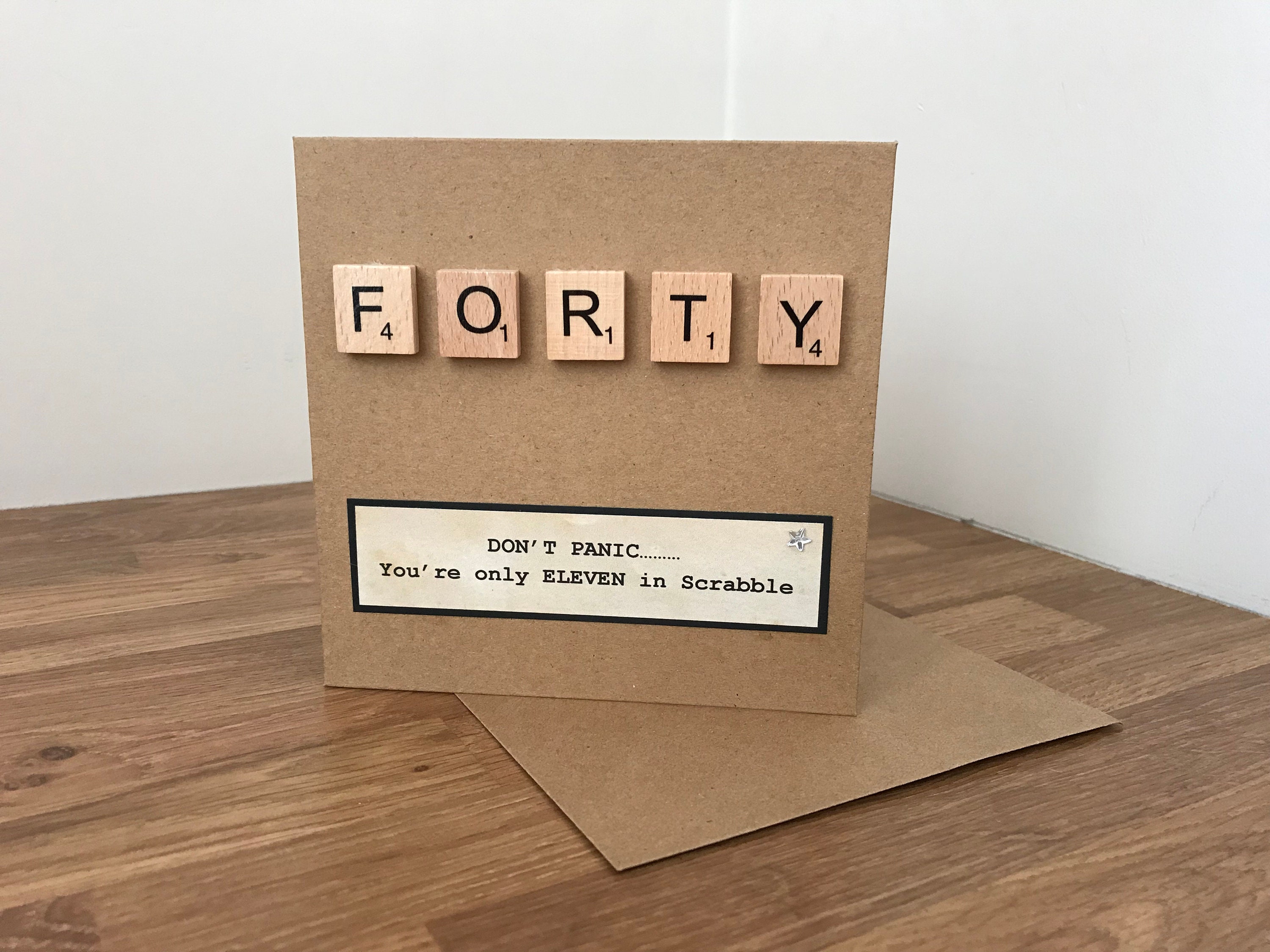 Personalised NEW Female Birthday Scrabble Tile Card 30th,40,50,60th,70th,80,90th