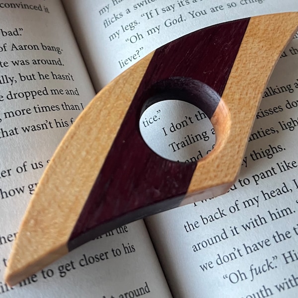 Handmade Book Buddies. Maple and Purple Heart or Maple and Cherry.