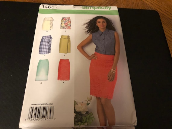Simplicity Sewing Pattern 1465 H5 Misses Skirt in Two Lengths Sizes 6-14