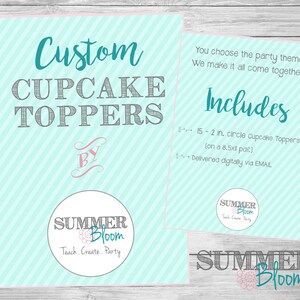 Custom Cupcake Toppers image 1