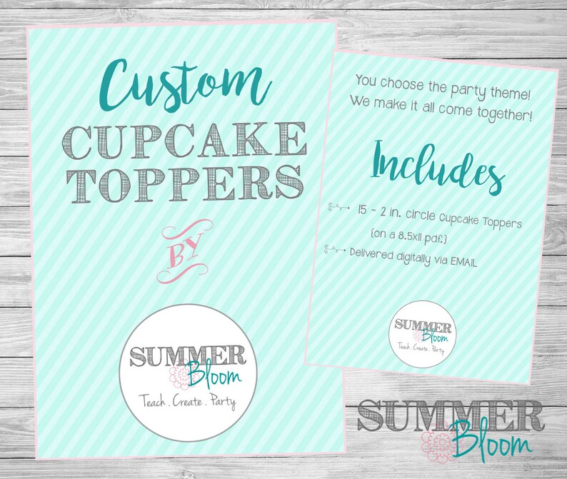 Custom Cupcake Toppers image 1