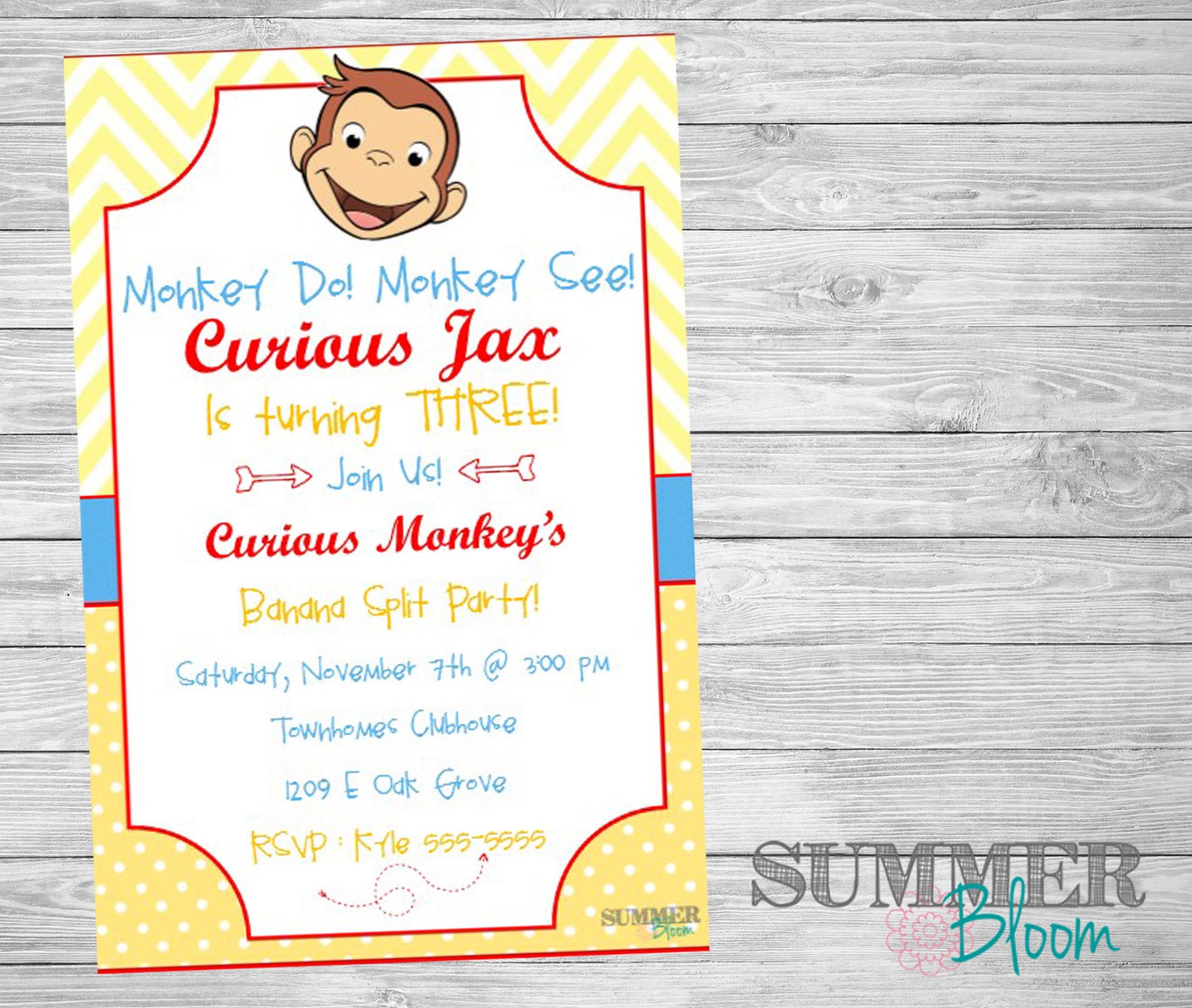 Curious Birthday Invitation Etsy