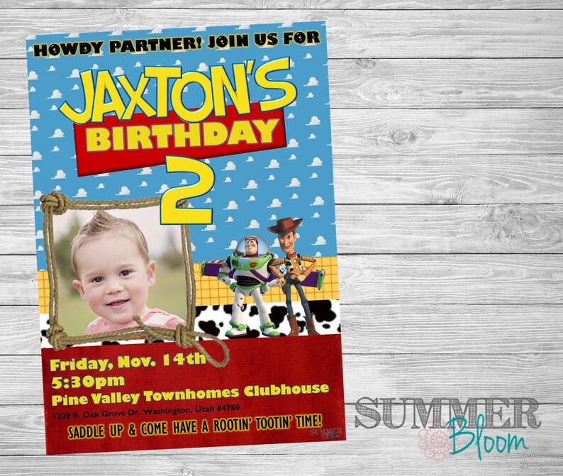 Toy Story Birthday Invitation image 1