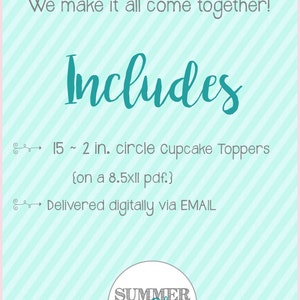 Custom Cupcake Toppers image 2