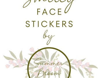 Smiley Face Stickers/Cupcake Toppers