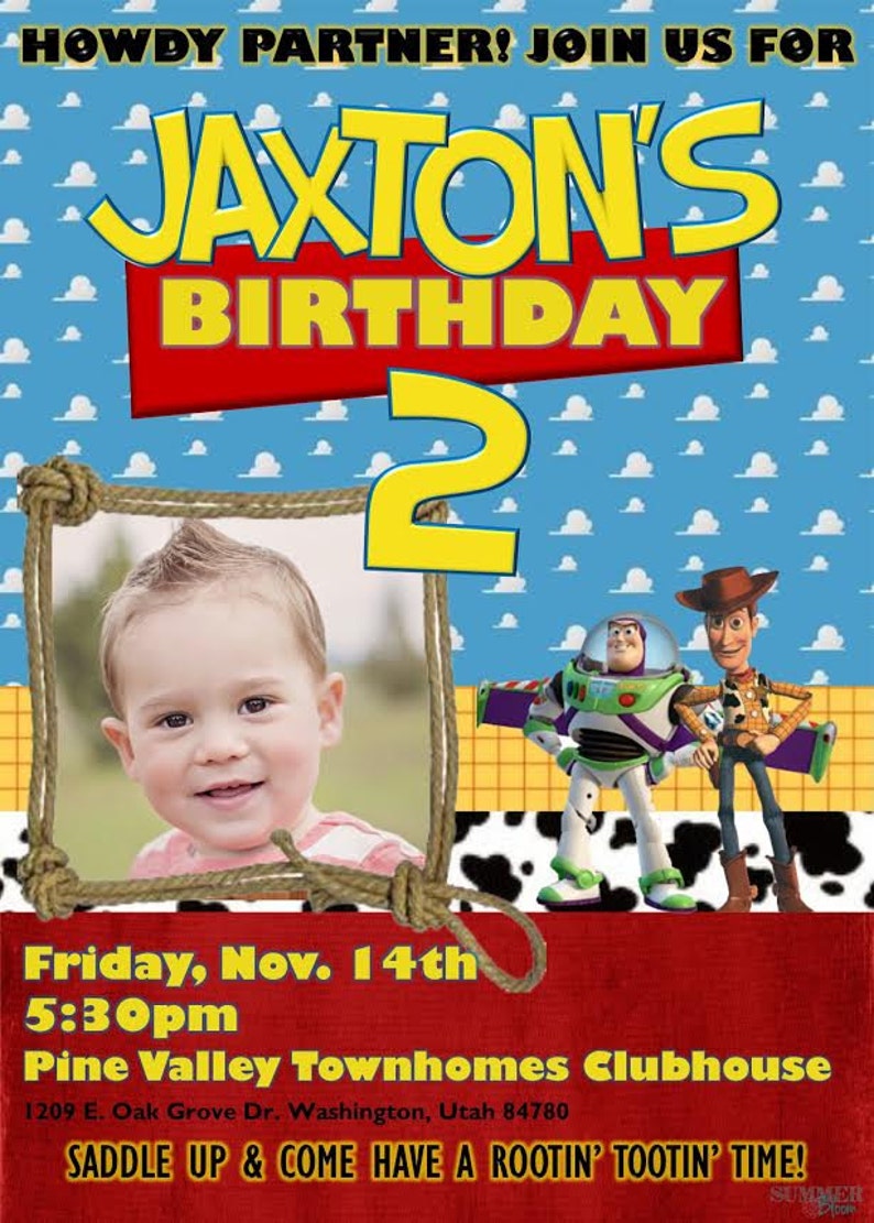 Toy Story Birthday Invitation image 2