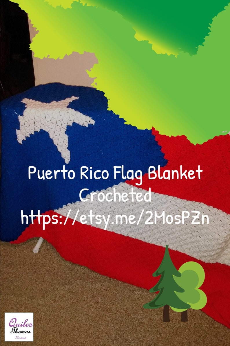 Puerto Rico Flag Blanket Etsy