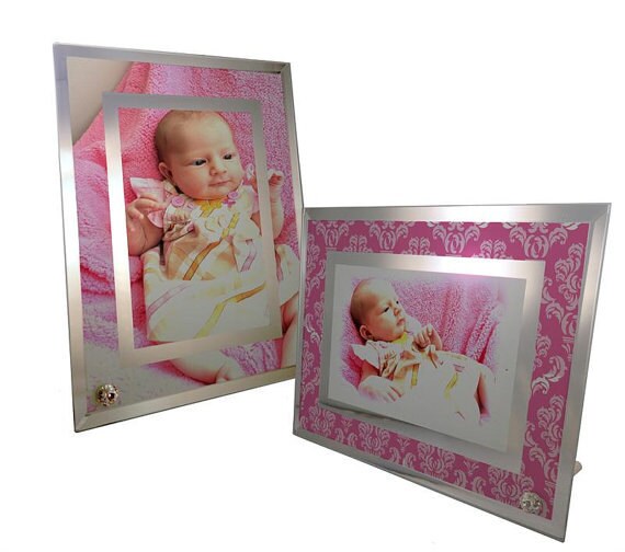 Custom Made Mirrored Glass Photo Frame With Easel Etsy