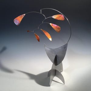 Legierte Stabile Mobile Tabletop Moderne Kunst Wohnkultur Mischmetalle Kinetische Skulptur