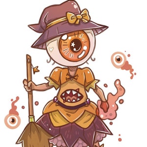 Chibi Cute/Creepy Halloween Cartoon Custom Character, Digital File, Fantasy, Birthday, gifts for her and him, day of the dead creepy fun