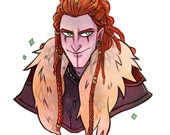 Ritratto personalizzato del personaggio DnD, arte del gioco di illustrazione fantasy, commissione per feste di avventura con busto OC digitale, gioco di ruolo, dungeon e draghi