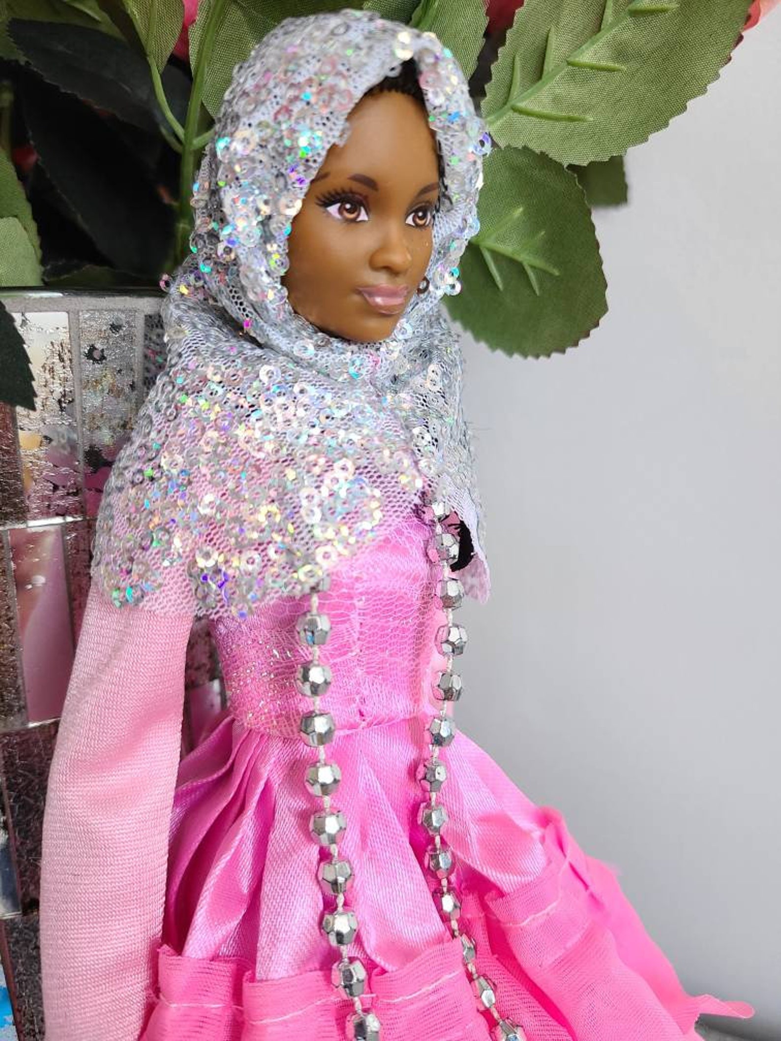 Barbie Pink And Silver Muslim Hijab Hijarbie Islamic Doll Etsy 