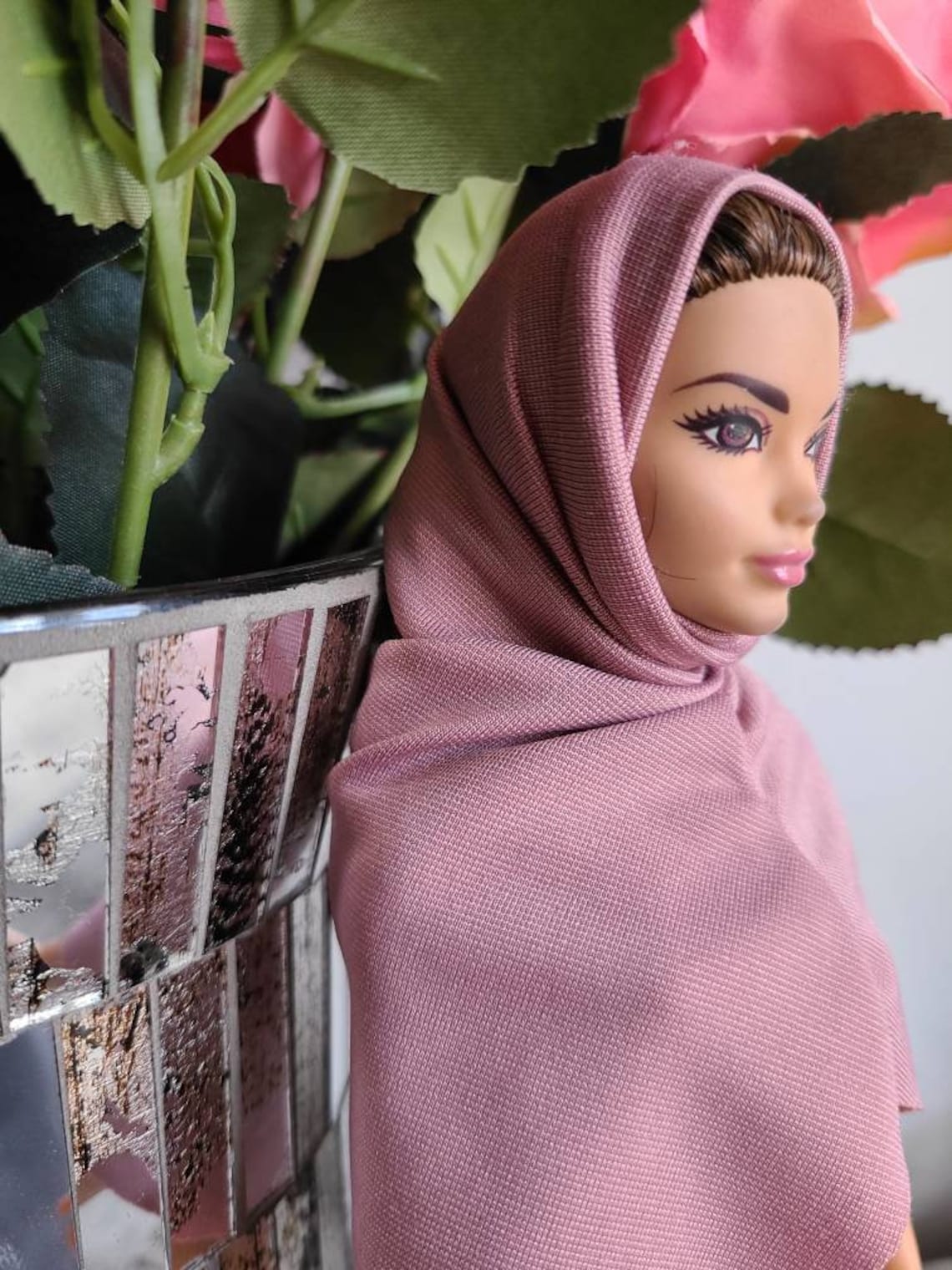 Barbie Dusty Rose Muslim Hijab only. | Etsy