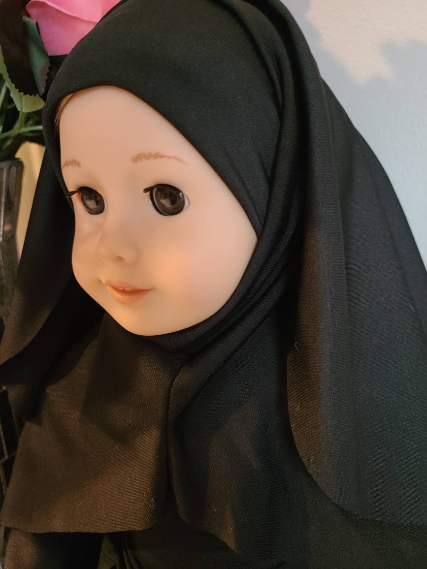 American Big Doll Black Chadar Abaya Niqab Muslim Doll Outfit Only. -   Hong Kong