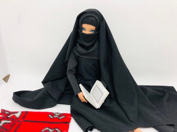 innovatie weg te verspillen cel Handgemaakte poppenkleding Niqab Abaya Hijarbie Moslim - Etsy Nederland