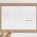 Blank Quarterly Printable Calendar Planner, Minimalist Large Wall ...