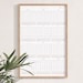 Blank Yearly Printable Vertical Calendar Planner, Minimalist Large Wall ...