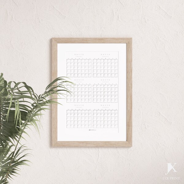 Large Acrylic Six Month Calendar - Etsy