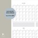 Blank Yearly Printable Vertical Calendar Planner, Minimalist Large Wall ...
