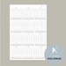 Blank Yearly Printable Vertical Calendar Planner, Minimalist Large Wall ...