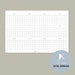 Blank Yearly Printable Calendar Planner, Minimalist Large Wall Calendar, 12 Blank Month View ...