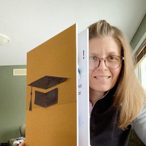 DIY GRAD Card - Oversized Chocolate Message - Chocolate Bar Card - Jumbo Graduation Chocolate Bar Card - Folding card - Personalized