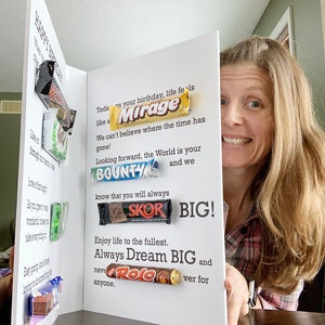 DIY FRIEND BIRTHDAY Make Your Own Candy Bar Jumbo Birthday Card - Chocolate Bar Card - Oversize Birthday Card - Funny BDay Card